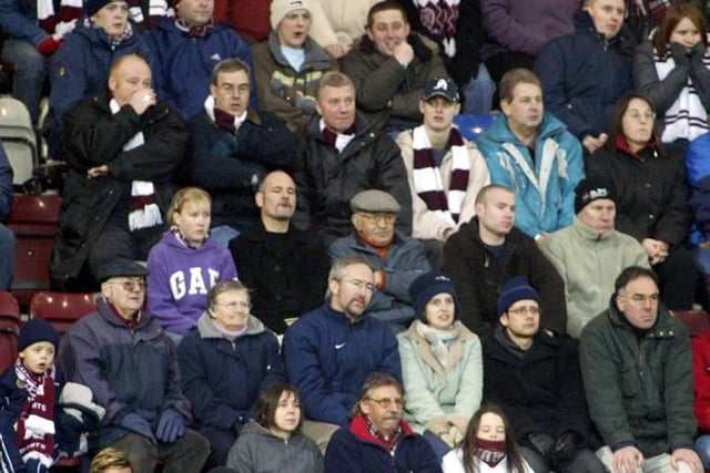 Hearts v Dunfermline looked a cold one in February 2003