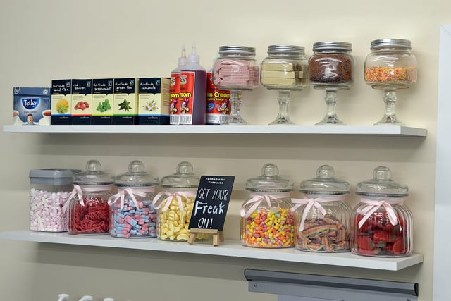 Toppings for the freakshakes which are sold for £5.