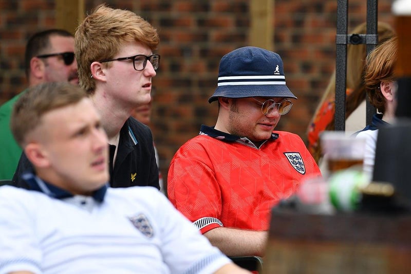 Fans watch the match under the sunshine as the North East enjoys some warm weather