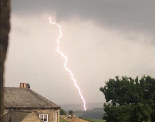 Dark grey clouds and dramatic lightning bolts were spotted by people living in the north-west of the city in High Bradfield. This picture taken by 15-year-old Louis Gregory from his bedroom window, showing the stark contrast between the thunder and lightning near Stannington.