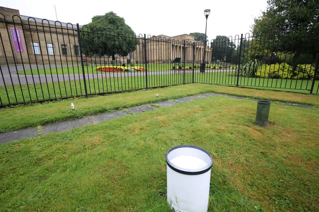 Weston Park weather station. Pictured is the rain guage. Picture: Chris Etchells