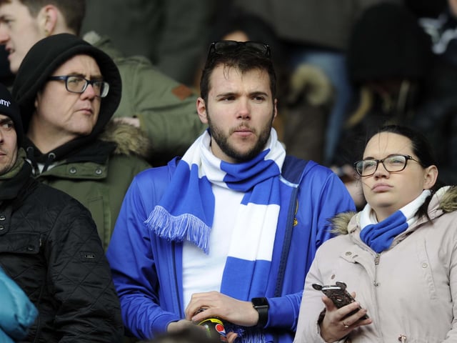 Sheffield Wednesday fans at Oakwell for the match against Barnsley in 2018