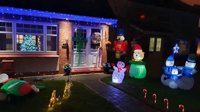 Bob Adam has created this fantastic festive scene in his garden
