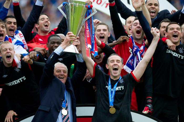 Captain Davie Weir and manager Walter Smith lifted the last title on May 15 2011