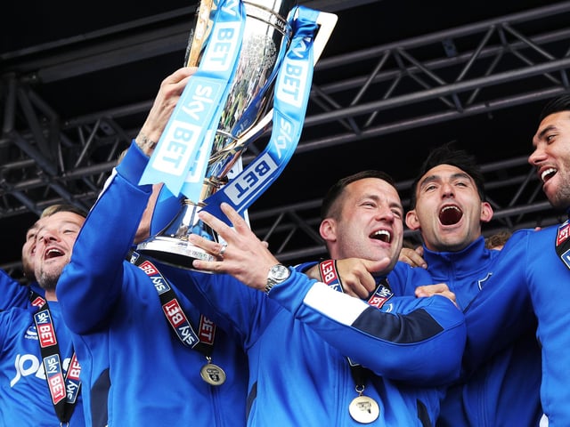 Pompey's League Two title-winning captain is still playing aged 38 during the Magpies' quest to return to the Football League.