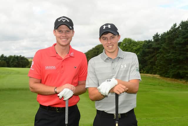 6 Sept 2016.....BBC presenter Dan Walker hosts a celebrity charity golf day in aid of the Sheffields Childrens Hospital at the Hallamshire Golf Club in Sheffield. Danny Willetts and Matt Fitzpatrick. Picture Scott Merrylees
