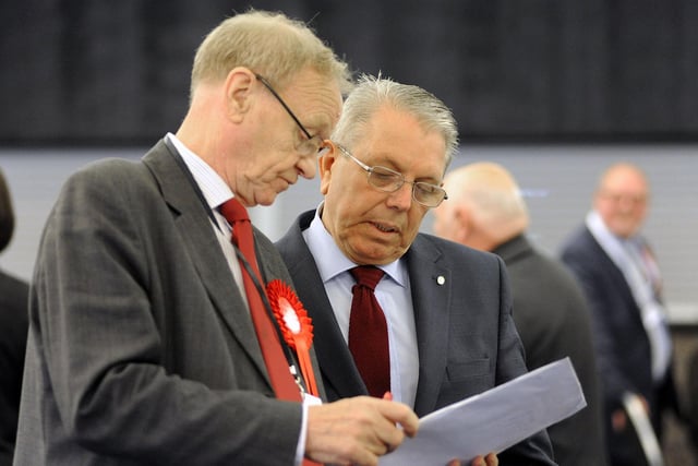 Sir Alan Meale MP at the Mansfield count.