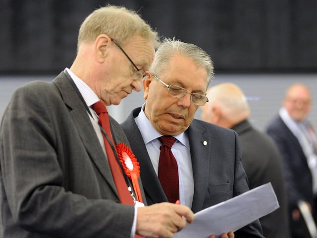 Sir Alan Meale MP at the Mansfield count.