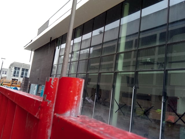 The new cinema under construction, taking shape at Waterdale, Doncaster. This is the main atrium