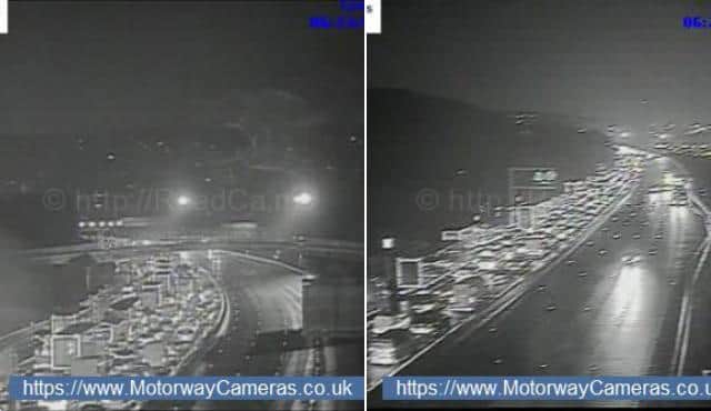 The M1 around Meadowhall and Tinsley, Sheffield, is closed this morning due to an incident