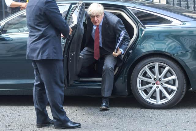 Boris Johnson arrives in Downing Street after giving an update on Coronavirus lockdown measures. Image: Peter Summers/Getty Images
