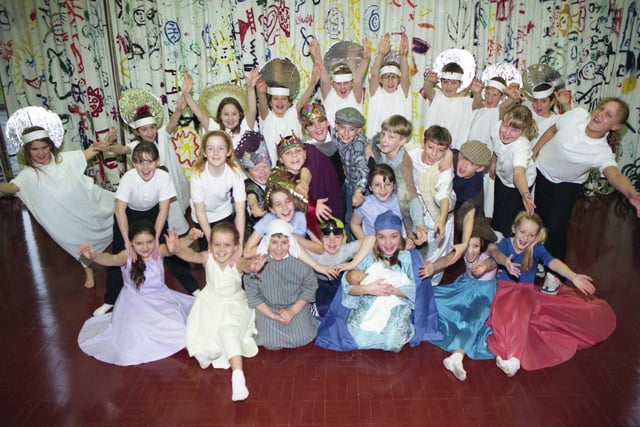 Youngsters from Hylton Red House Primary School performed their Christmas play with a noisy rock'n'roll theme in 1998. Did you watch it?