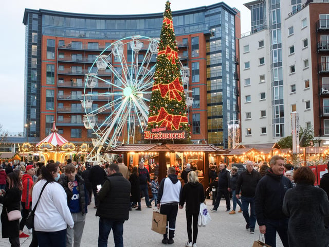 Here is what a trip to Gunwharf Quays' Christmas village looks like. Picture: Keith Woodland (131121-7)