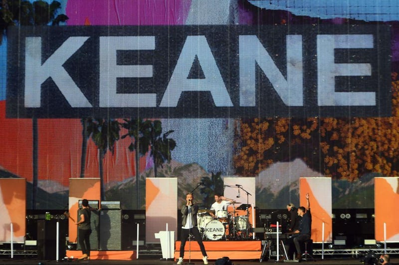 Tom Chaplin of Keane performs on the main stage during the TRNSMT festival.
