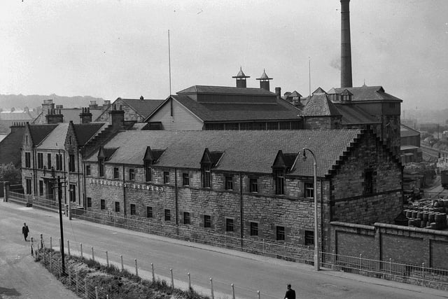 Another picture of Drybrough's Craigmillar Brewery taken in August 1955.