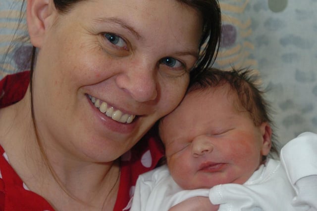 Vicky Berry, of Ironstone Crescent, Chapeltown, and baby Alfie Jay, born weighing 7lbs 15oz, at 1.53pm on December 25, 2007, at the Jessop Wing in Sheffield