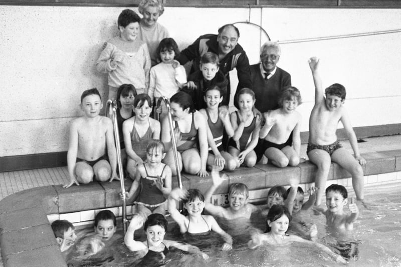 Some of the children who took part in the Easter Learn to Swim campaign at Newcastle Road Baths 36 years ago. Remember this?