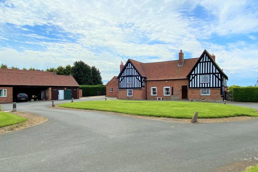 The Gables Farm in Little Carlton, documented as the oldest residential house in the county. It began life as a medieval hall in 1266 and expanded with its two wings added in about 1540.