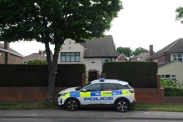Rotherham Road in Monk Bretton, Barnsley, where a murder investigation is continuing after a 52-year-old woman was pronounced dead at a property