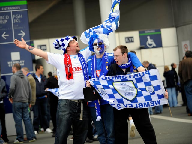 Sam Jowers, Lee Roberts and Tom Deane outside Wembley