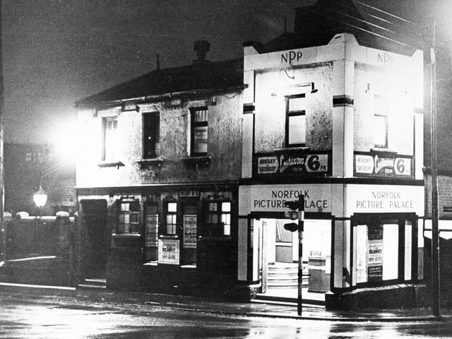 The Norfolk Picture Palace, on the corner of Duke Street and Talbot Street, Park. It opened on December 24, 1914,  with seating for about a 1000 patrons.  The cinema closed on December 24, 1959 and was demolished in 1966.