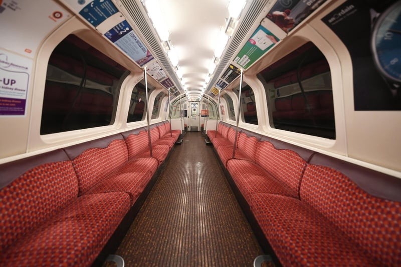 The inside of one of the current carriages which are currently in use on the system. 