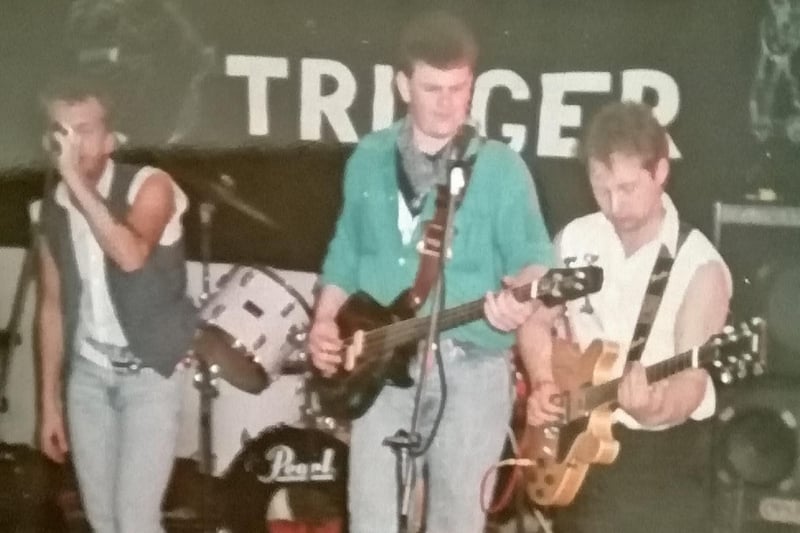Paul Wilson posted this photo of his band Little Trigger playing in the 80s.