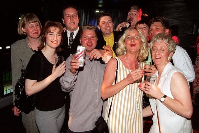 Having a good night out at Sheffield's Adelphi nightclub opening night in June 1996 - Picture Sheffield Newspapers