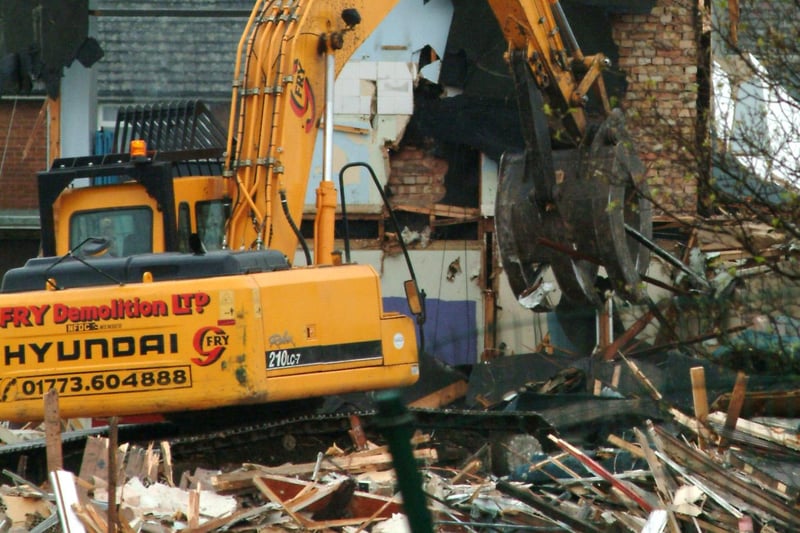Pictures of the demolition.