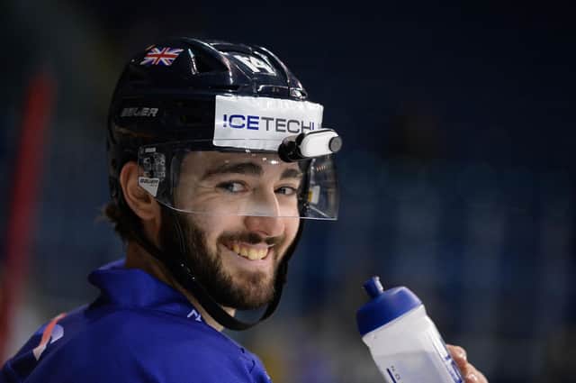 Liam Kirk smiles as GB play Romania. Picture: Dean Woolley