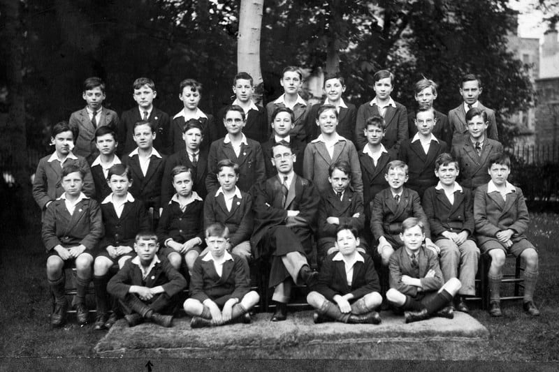 Class of 1929-30 at Nether Edge Grammar, Sheffield.