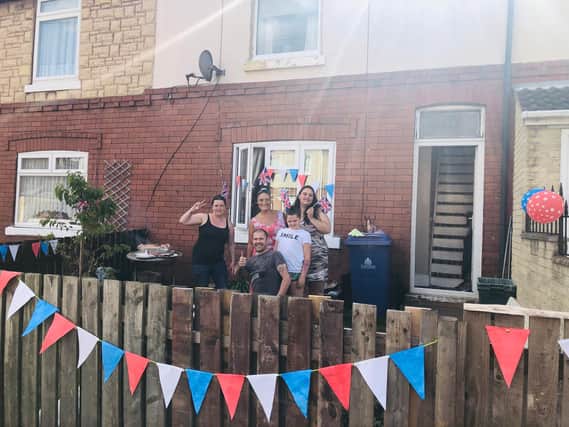 Residents mark the anniversary of VE Day on Manor Road, Askern