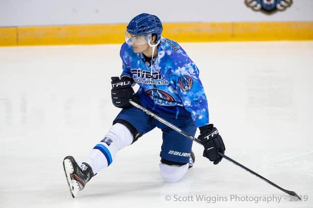 Cole Shudra warms up before Coventry game. Pic: Scott Wiggins
