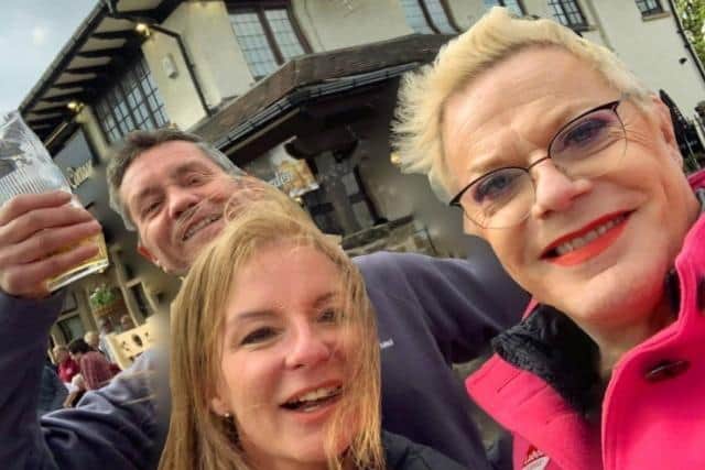 Eddie Izzard at Walkley Cottage whilst campaigning for Oliver Coppard earlier this year. (Photo: Facebook)