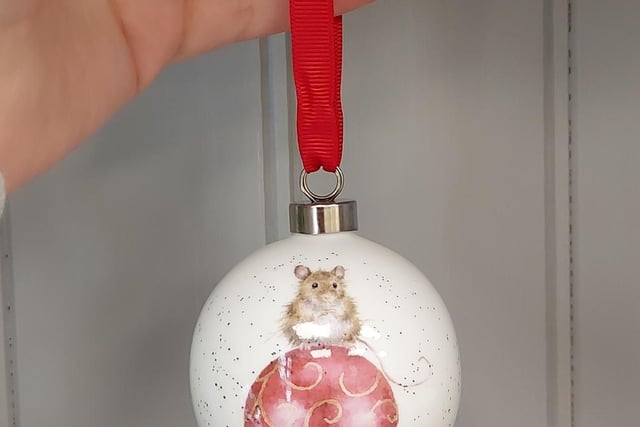 For a unique addition to your Christmas tree this year, this beautiful Wrendale Mouse and Rabbit Bauble will be sure to catch your eye. You can find lots of other designs instore too.

 Wrendale Mouse &amp; Rabbit Bauble – £10.50
Contact: https://www.thebeeorchid.com
07711 581 991
thebeeorchid@outlook.com
