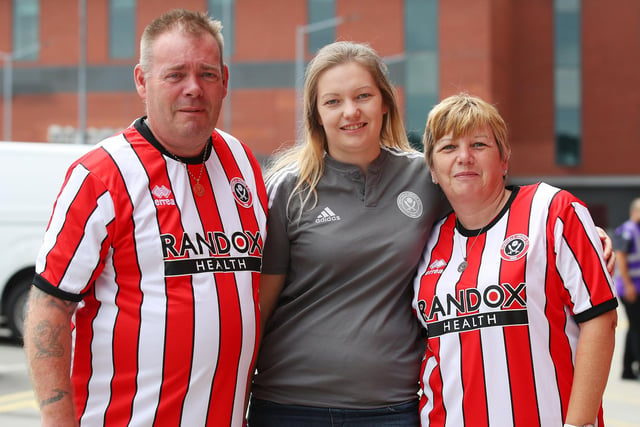 Sheffield United fans pictured ahead of the game against Millwall