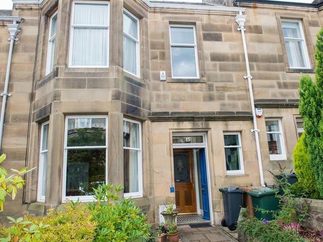 John's Aunt Mather and Uncle Bert Sutherland's house at 15 Ormidale Terrace, where the Beatles song Rain was reportedly written.