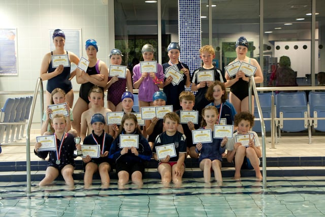 Buxton Swimming Club members celebrate success.