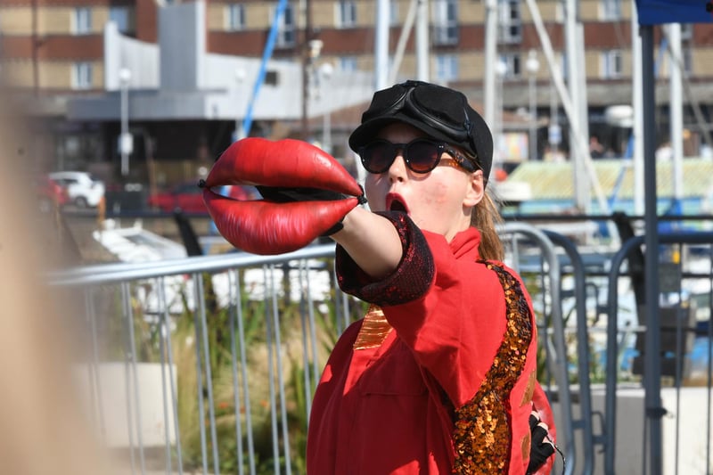 The Lips by Puppets with Guts at the Hartlepool Waterfront Festival Rebirth 2021, on Saturday.