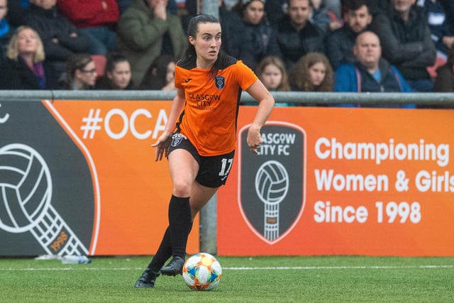 All action midfielder Niamh Farrelly has been one of the additions of the year, after joining the Scottish champions from Peamount. Strong in the tackle, good in the year and an excellent passer of the ball, she's been one of the signings of the season.