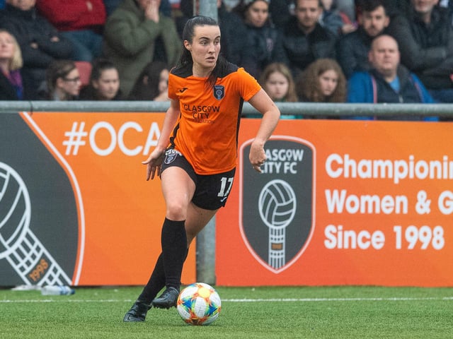 All action midfielder Niamh Farrelly has been one of the additions of the year, after joining the Scottish champions from Peamount. Strong in the tackle, good in the year and an excellent passer of the ball, she's been one of the signings of the season.