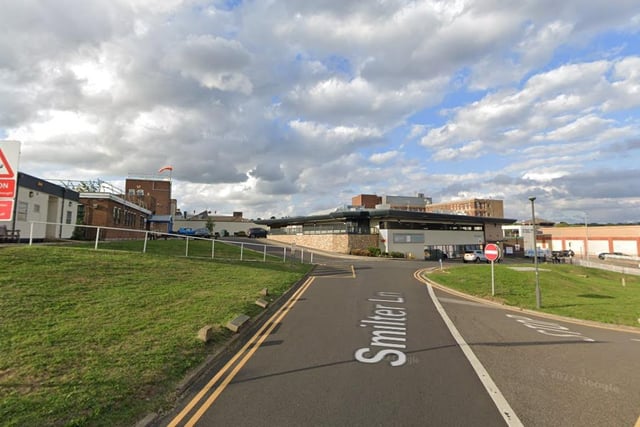 On or near Smilter Lane, Fir Vale, next to Northern General Hospital, was the location in Sheffield where the second-highest number of reports of violent or sexual crime were made in Sheffield in September 2022, with a total of 10.