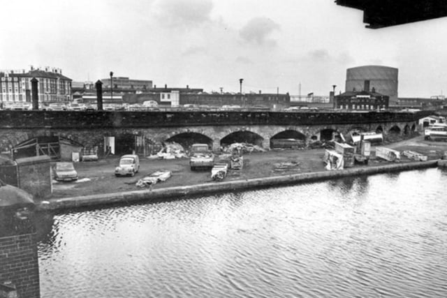 Elevated View of Sheffield Canal Basin looking towards Sheaf Works (right centre)