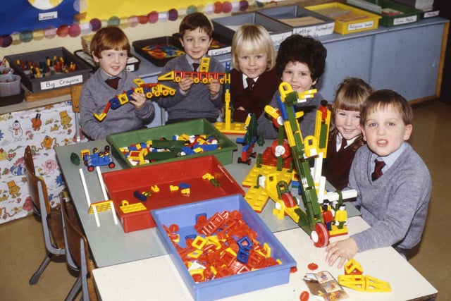 The reception class at St Anne's RC Primary School is showing how creative they can be in this 1990 photo. Recognise any of the students?
