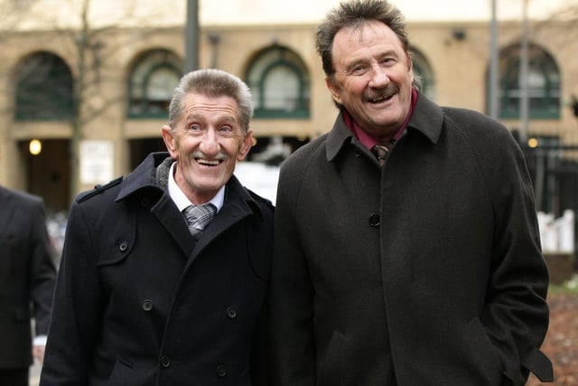 Actor Paul Chuckle, right, urged the public to stay indoors after testing positive for the virus himself. Paul is pictured with his brother Barry Chuckle, who died in 2018.