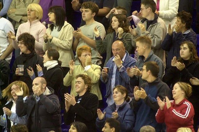 Pictured at iceSheffield, where the crowds gathered for the Channel 4 television production of The Games, September 10, 2003