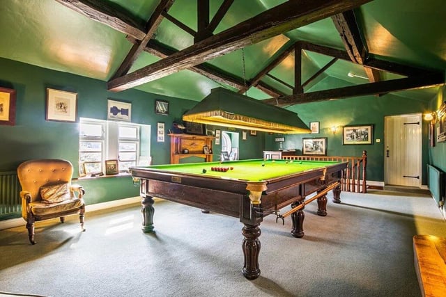 There is space for a large snooker table in a dedicated room upstairs.