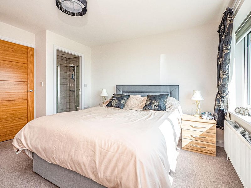 A front-facing double bedroom, with ensuite, offering views of the spectacular Yorkshire coastline.
