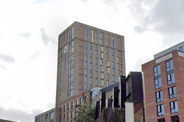 Steelworks House, on Rockingham Street in Sheffield city centre, was completed in 2022. The student accommodation block has 17 storeys and at 53 metres is Sheffield's 11th tallest occupied building.