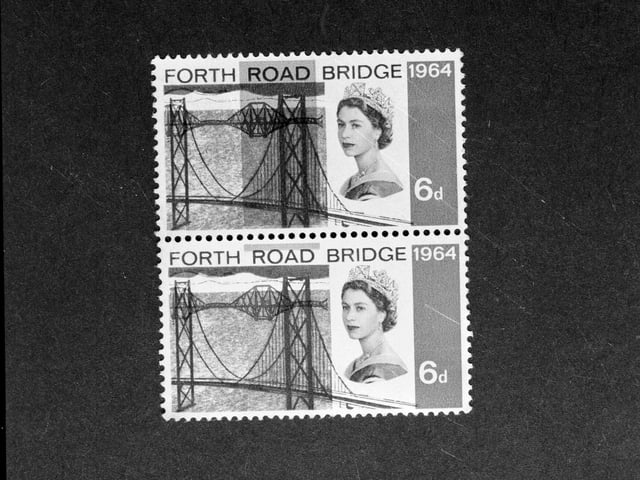 A special set of stamps were issued by the Royal Mail to mark the opening of the Forth Road Bridge